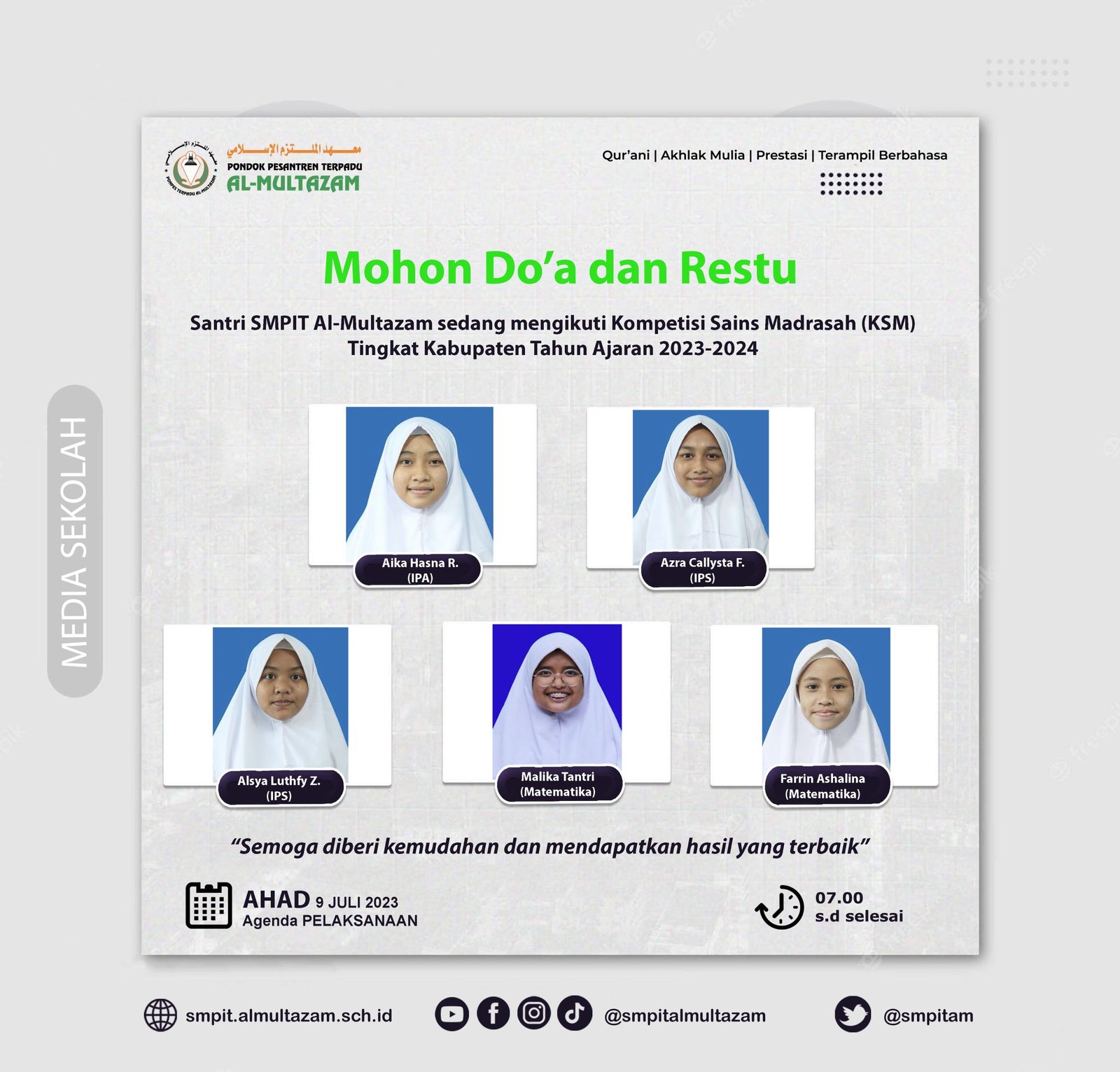 Mohon Doa Dan Restu Ksm 2023 2024 Kabar Al Multazam 0601